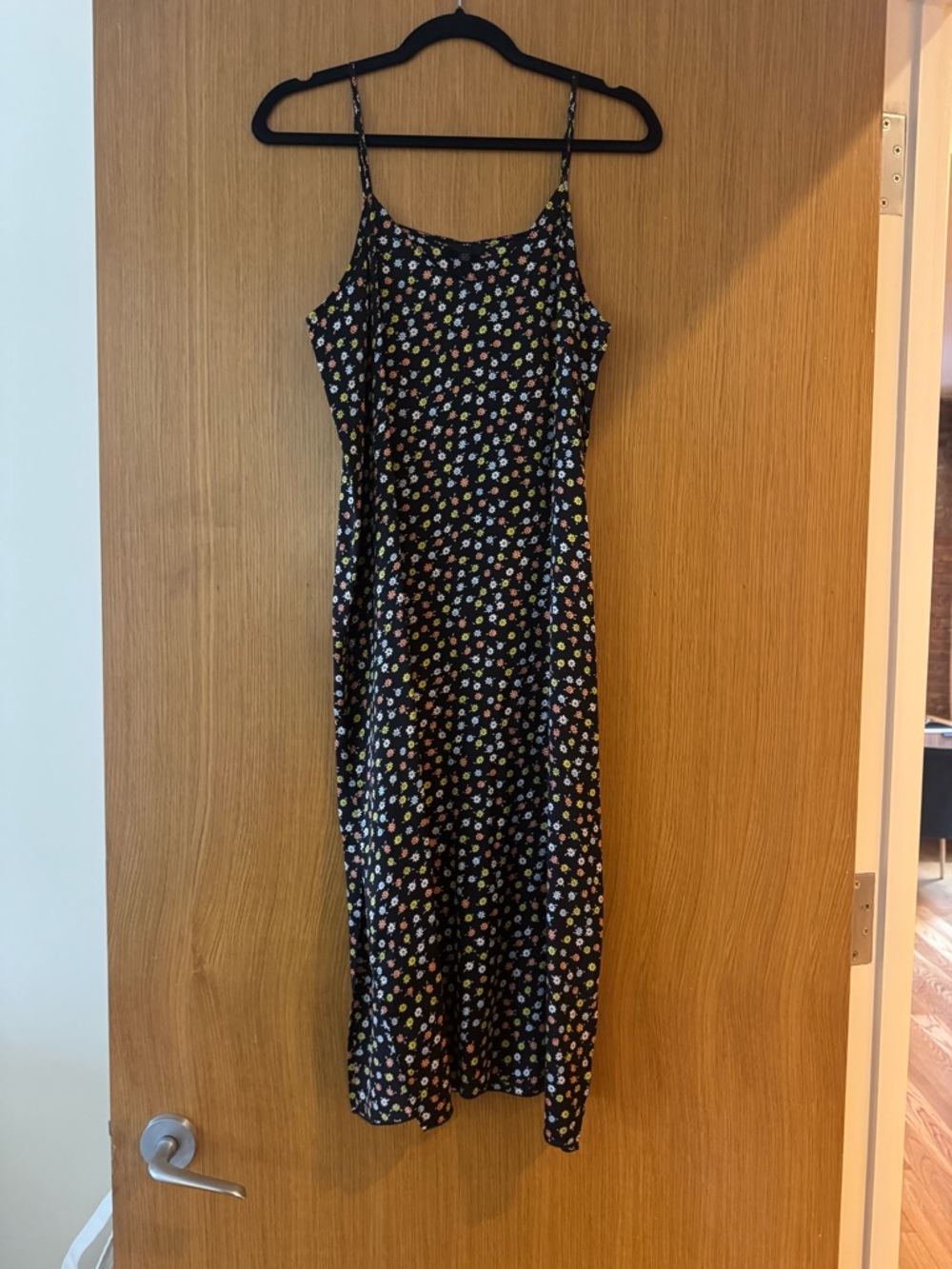 ATM Anthony Thomas Melillo Black Floral Midi Dress